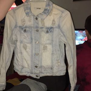 Denim ripped jean jacket